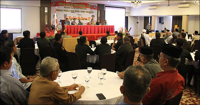 Suasana kegiatan FGD Nyoblos Itu Keren yang digelar di Hotel Grand Fatma, Tenggarong, Kamis (28/03) pagi