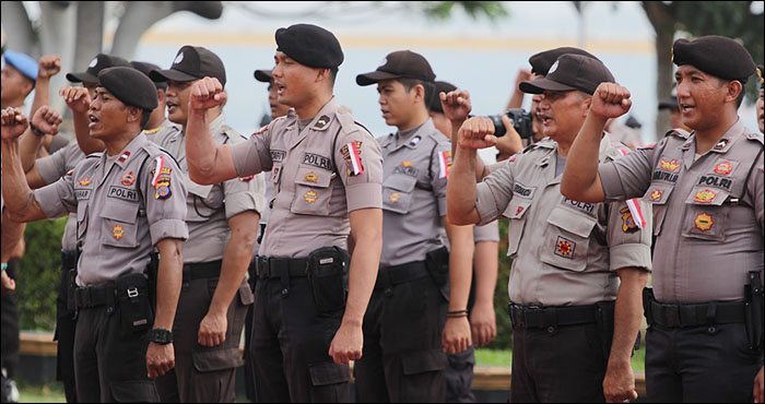 Ratusan personil Polres Kukar siap mengamankan pelaksanaan Pilkades serentak di Kukar pada 16 Oktober besok