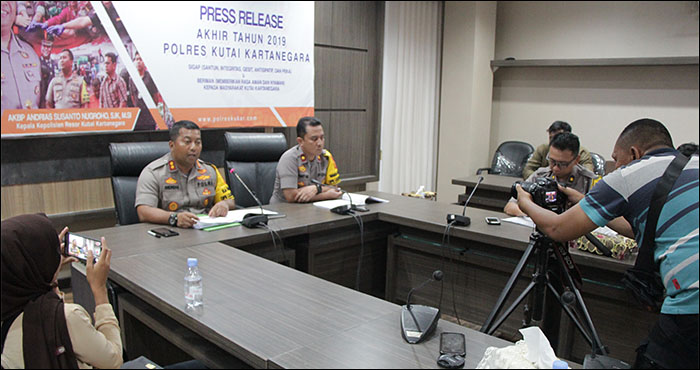 Jelang tutup tahun, pihak Polres Kukar memaparkan pengungkapan kasus sepanjang tahun 2019