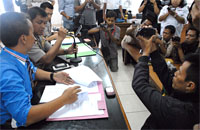 Polres Kukar menggelar konferensi pers terkait pengungkapan perdana kasus peredaran narkoba jenis ganja