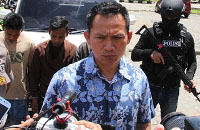 Kasat Reskrim AKP Damus Asa saat memberikan keterangan kepada para wartawan