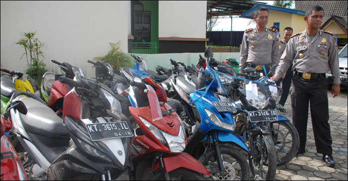 Sebanyak 22 sepeda motor curian kini diamankan Polres Kukar dari hasil pengungkapan di pekan terakhir Desember 2014