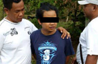 Tersangka pelaku pembunuh Ririn berhasil diringkus tim Polres Kukar di Barong Tongkok, Kutai Barat, tadi sore