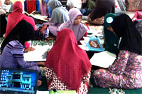 Suasana kegiatan Dauroh Al-Qur'an di Masjid Al Hamd, Tenggarong