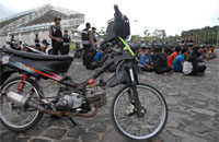 Salah satu sepeda motor yang mesinnya sudah dimodifikasi agar dapat melaju dengan kecepatan tinggi