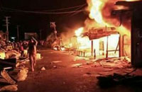 Kebakaran di Pasar Kuala menghanguskan ratusan petak kios milik para pedagang