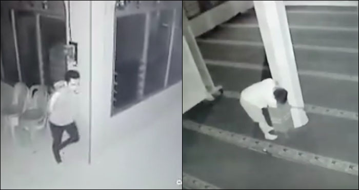 Dua pelaku terekam CCTV saat beraksi di Masjid Istiqlal, Samboja. HF berjaga di luar, sementara ARK membobol kotak amal di dalam masjid