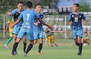 Sempat tertinggal satu gol, pemain Kembang Janggut sukses menyamakan kedudukan di menit 80'