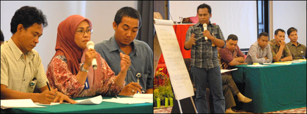 Masing-masing kelompok calon Anggota KPU Kukar diberikan kesempatan untuk presentasi dan tanya jawab selama 25 menit dalam kegiatan psikotes di Hotel Grand Fatma, Tenggarong, Minggu (02/03) siang