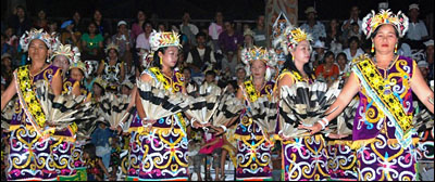 Suguhan tari Datun Julut yang dibawakan puluhan wanita turut menyemarakkan pembukaan Mubes IV Dayak Kenyah Lepoq Tukung