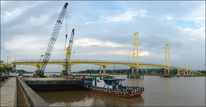 Jembatan penyeberangan ke Pulau Kumala akan segera diresmikan dalam waktu dekat