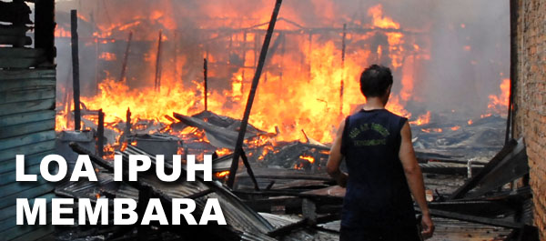 Kebakaran yang melanda RT 2 Kelurahan Loa Ipuh kemarin sore merupakan yang terbesar di Kukar sepanjang tahun 2014 ini