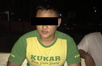 Puma ditangkap polisi dengan menggunakan kaos kontingen atlet Kukar