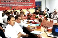 Suasana workshop pembekalan bagi tim Saber Pungli Kukar di Tenggarong, Rabu (28/12) kemarin