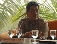 Sekkab Kukar HM Aswin saat tampil sebagai narasumber Bincang Kutai