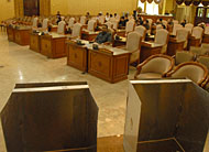 Dua bilik untuk pemungutan suara telah disiapkan dalam Rapat Paripurna DPRD Kukar tadi siang
