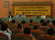 Suasana Sosialisasi Pembiayaan Perumahan KORPRI Kukar di Tenggarong tadi siang