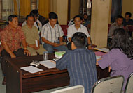 Suasana rapat koordinasi antara KPU Kukar dengan pihak timses Capres-Cawapres di Tenggarong