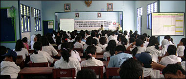 Penyuluhan Kesehatan, Keselamatan dan Lingkungan diikuti tak kurang dari 150 siswa di setiap SLTP