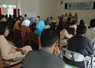Suasana pelatihan MPS bagi Kepsek dan Guru se-Kukar dan Kubar yang berlangsung selama 4 hari di Tenggarong