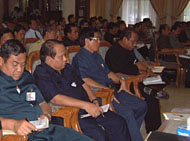 Para pejabat di lingkungan Pemkab Kukar saat mengikuti Rakor bersama Bupati Kukar H Syaukani HR