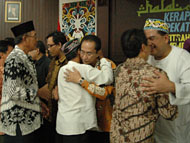 Suasana Halal Bi Halal Kerapatan Pore SK2 di Pendopo Odah Etam, Tenggarong, Sabtu (10/11) siang