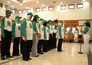 Pengukuhan PAC PPTI Tenggarong oleh Hj Farida Samsuri tadi pagi