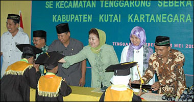 Suasana wisuda santri TK/TPA se-Kecamatan Tenggarong Seberang tadi siang